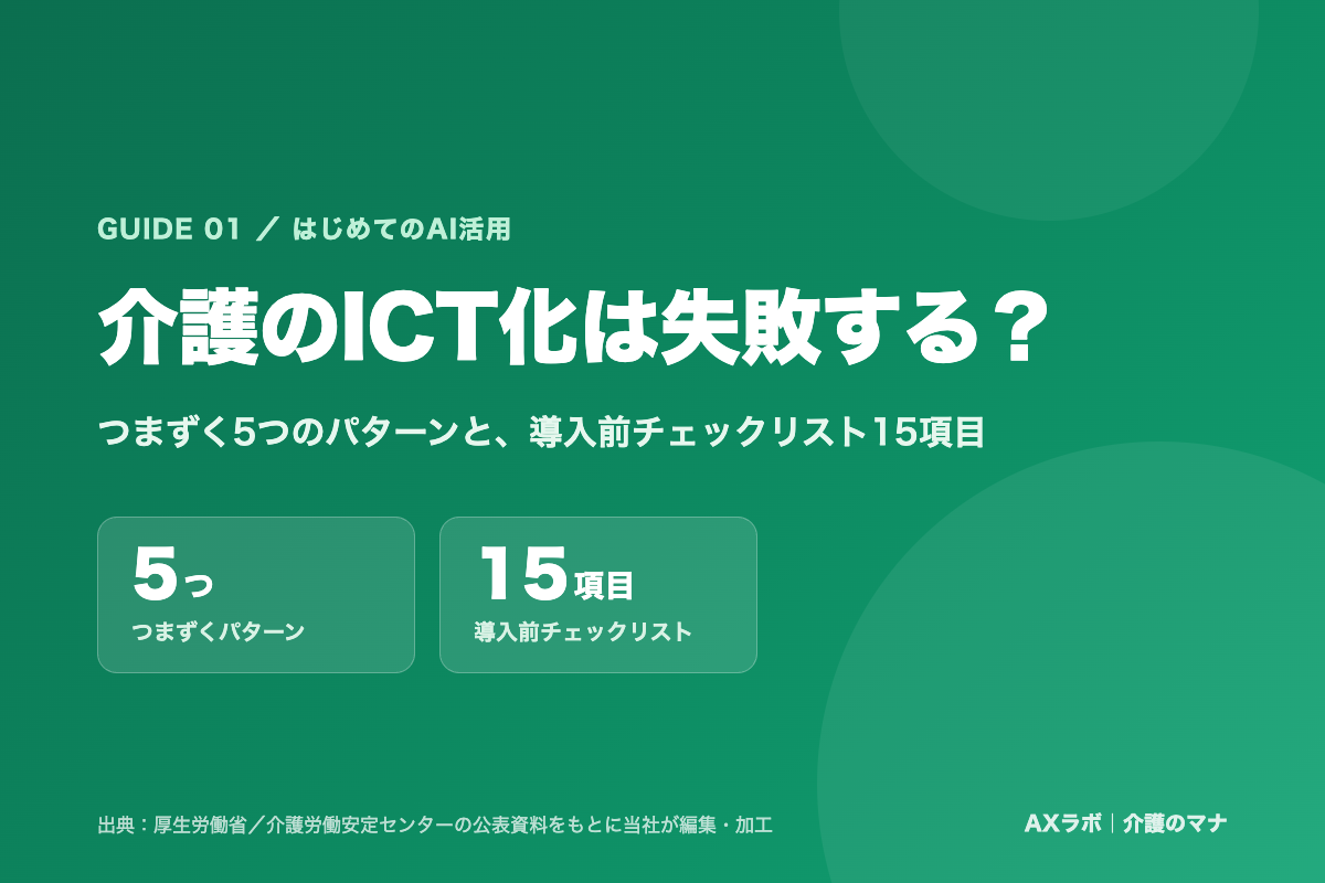 介護のICT化は失敗する？｜つまずく5つのパターンと導入前チェック
