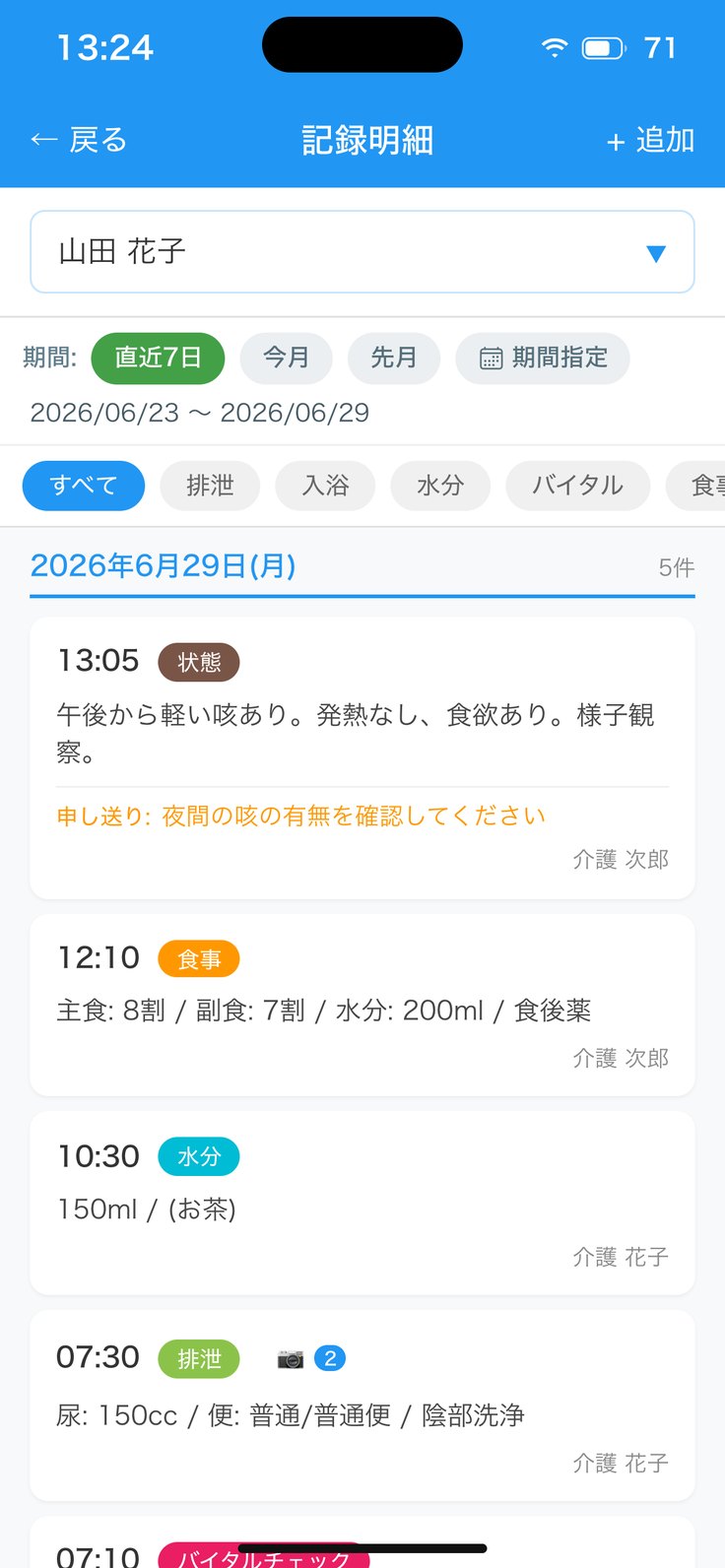 記録明細